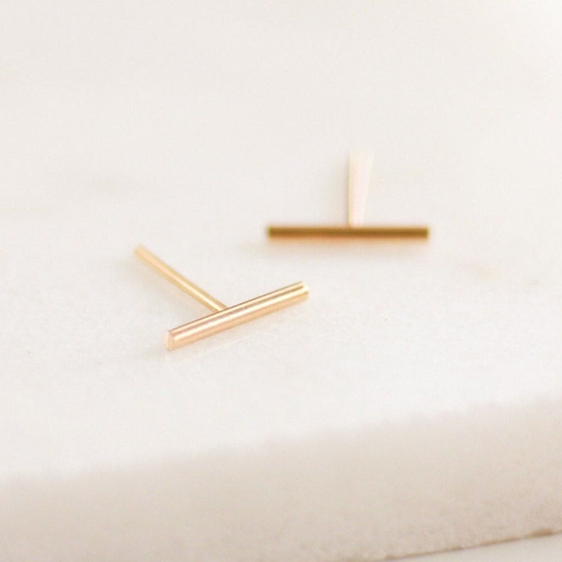 Silver Line Earrings - Etsy
