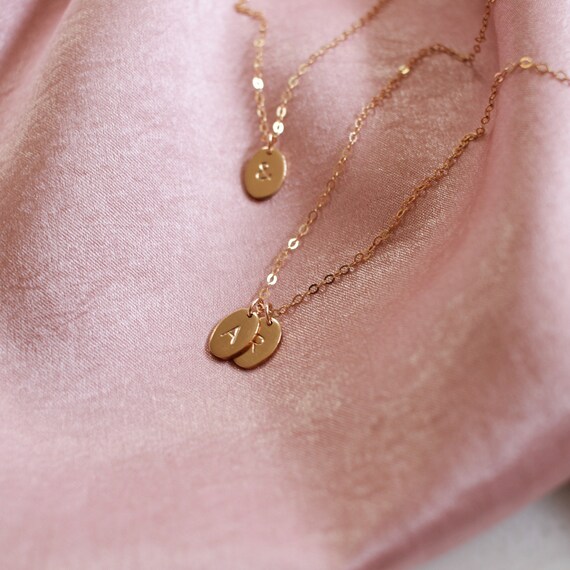 Etsy rose gold necklace Clearance