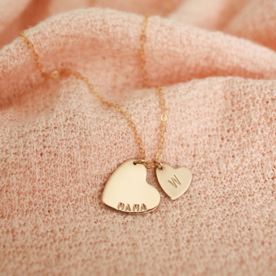 Custom Gold Heart Charms Bracelet Personalized Dainty Love Pendants With  Names Engraved Jewelry Gifts for Mom Mother Grandma Sister 