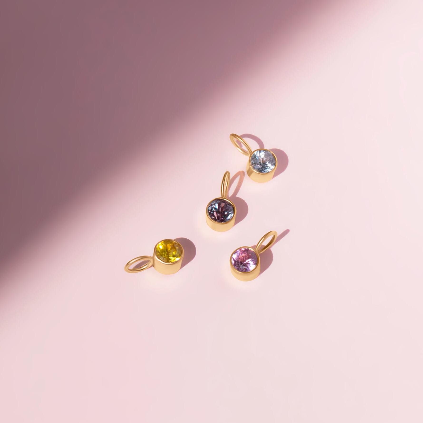 Birthstone Charm Add-On - Gold, Silver or Rose Gold - Meaningful Jewelry - Birth Month Gift for Mom - Push Present - Birthday Pendant