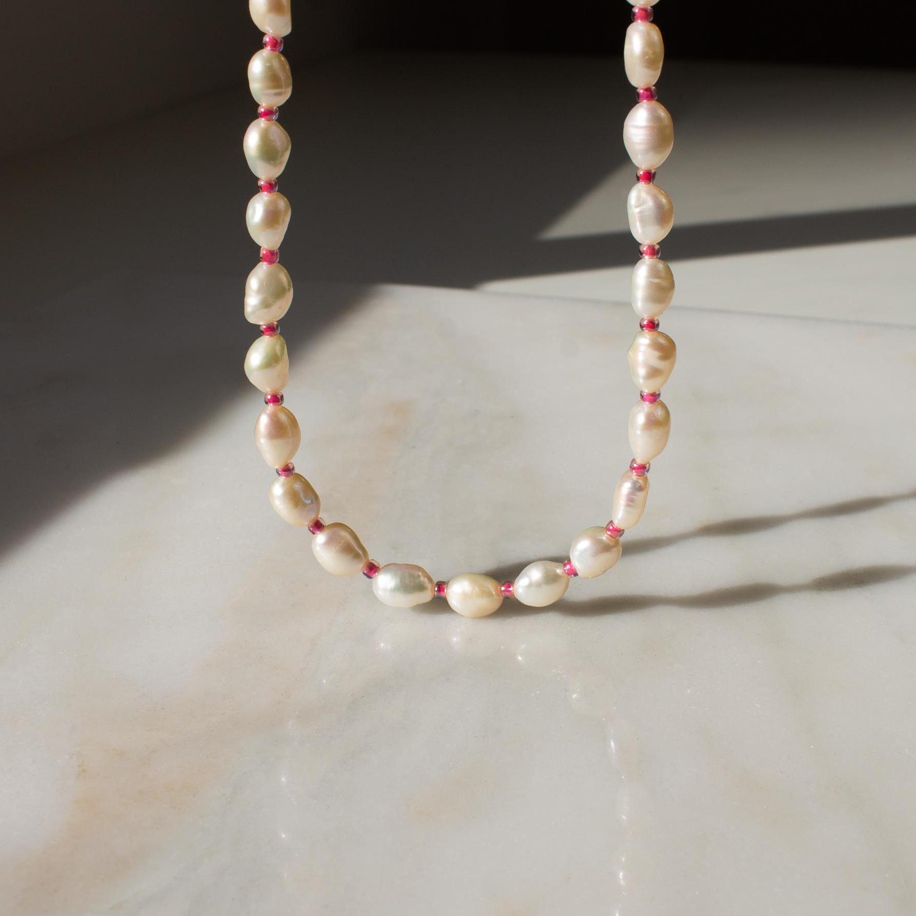 Color Pop Pearl Strand Necklace • Organic Freshwater Pearl Jewelry