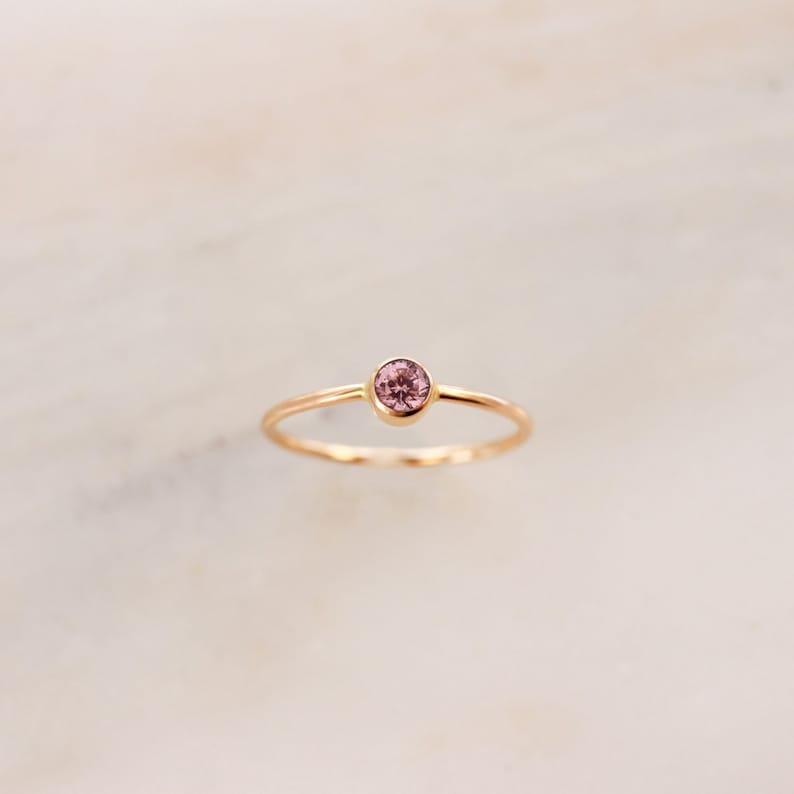 Alexandrite Ring June Birthstone Ring Gold, Silver or Rose Gold Alexandrite Jewelry Color Changing Birthstone Jewelry Gift for Mom image 1