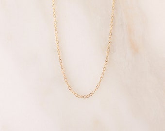 Minimalist Chain Necklace • Gold, Silver, or Rose Gold - Basic Chain Necklace - Dainty Necklace - Layering Necklace - Thin Chain Choker