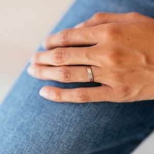 Hammered Skinny Ring Gold, Rose Gold or Silver Stacking Ring Textured Ring Simple Dainty Thin Everyday Jewelry Tiny Basic Ring image 4