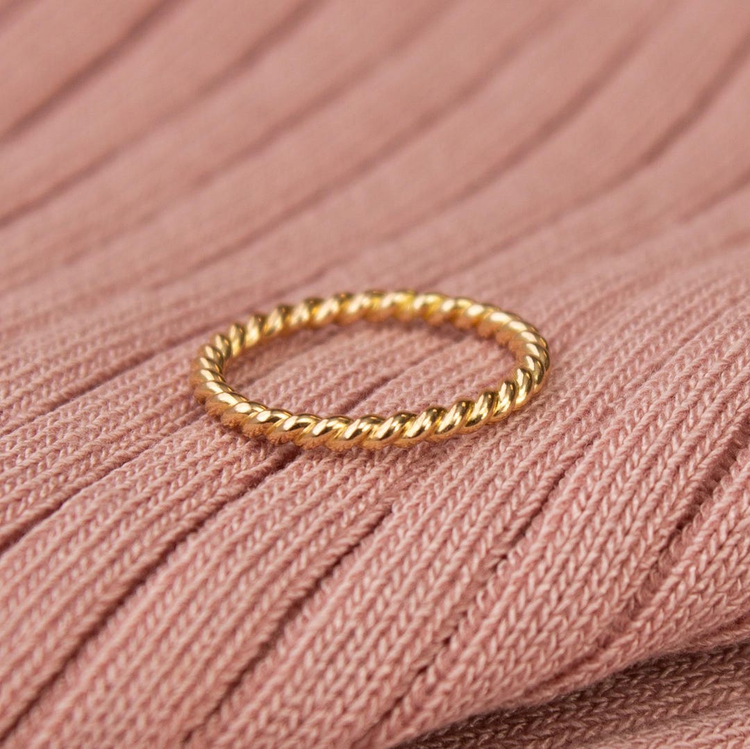 Tiny Twist Ring • 14k Gold Filled or Sterling Silver - Stacking Rope ...