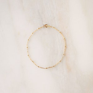 Satellite Bracelet • 14k Gold Filled or Sterling Silver - Dainty Layering Chain - Simple Minimalist Gift for Her - Friendship Bracelet