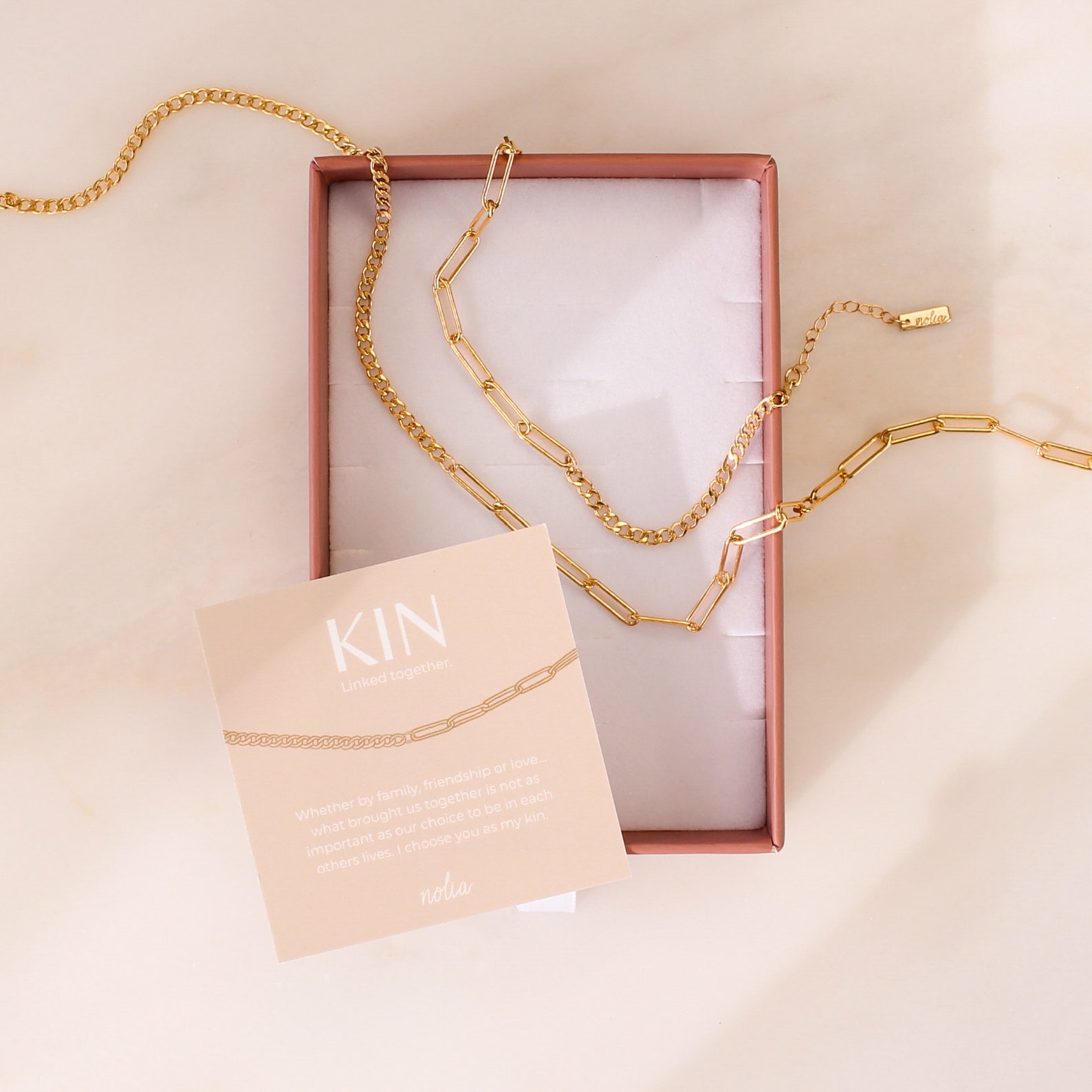 KIN Bracelet • Friendship Bracelet - Gold or Silver - Curb Paperclip ...