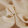 Mini Birth Flower Band • Gold or Silver - Flower Ring - Personalized Family Jewelry - Gift for Mom - Dainty Minimalist Stacking