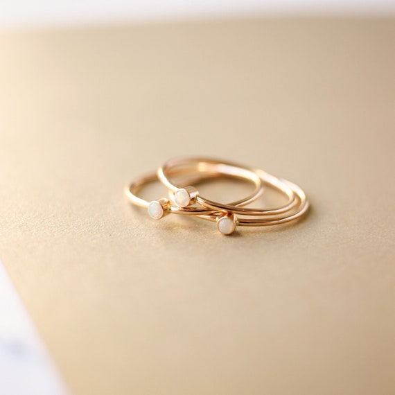 Mothers rings with opal birthstone discount
