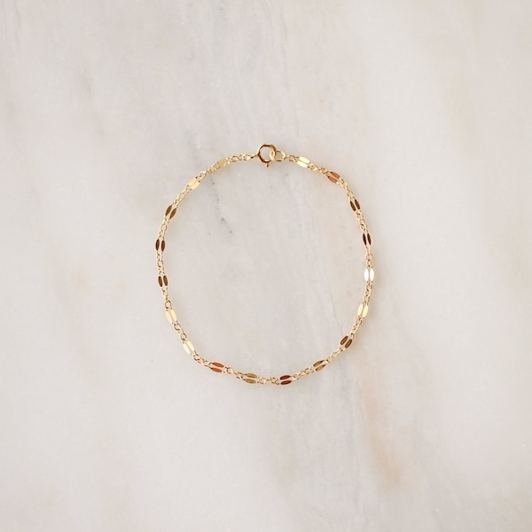 Lace Chain Bracelet • Gold, Silver, or Rose Gold - Basic Chain - Simple Bracelet - Gift for Her - Minimalist Jewelry - Finished Chain