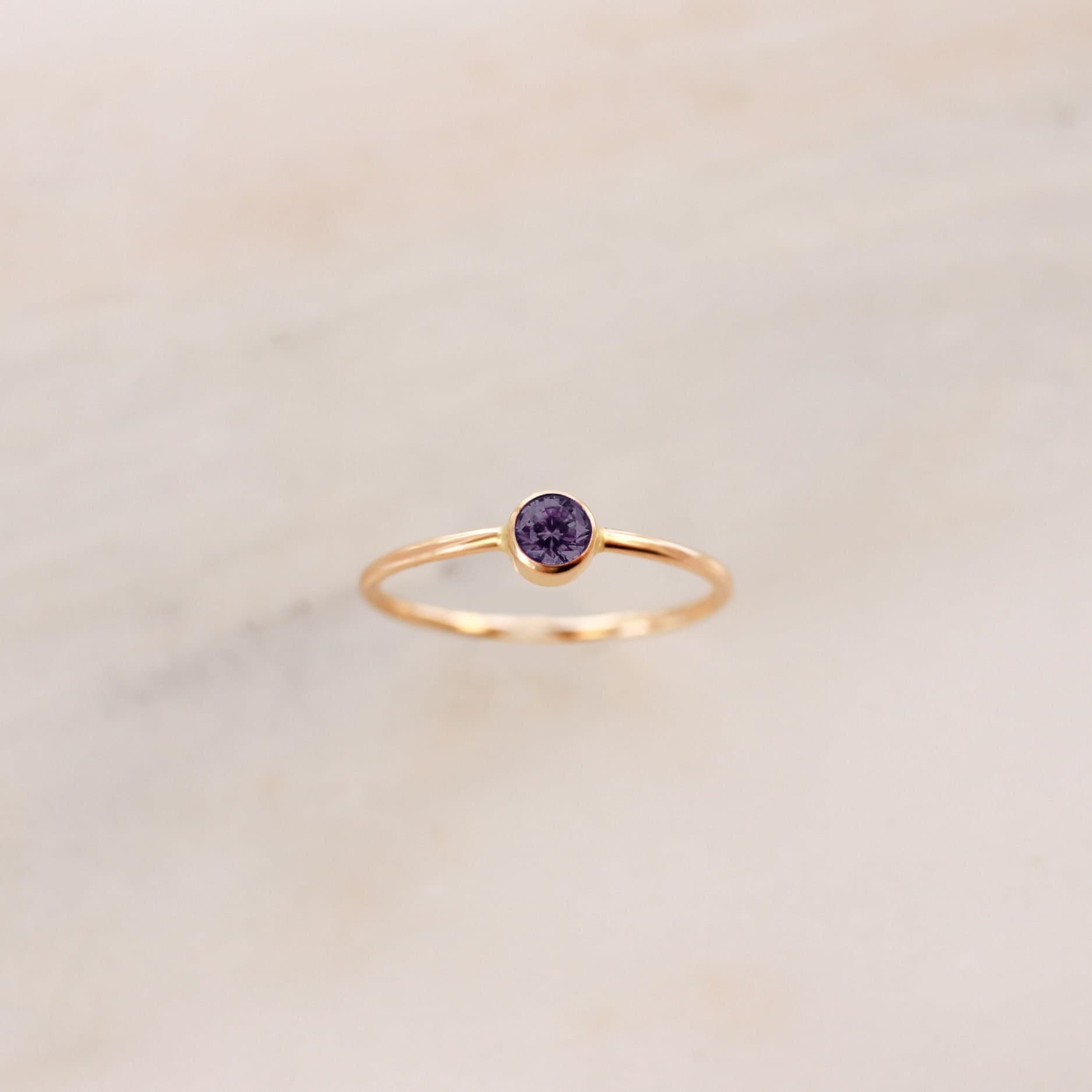 Amethyst Ring February Birthstone - Purple Gemstone - 14k Gold Filled,…