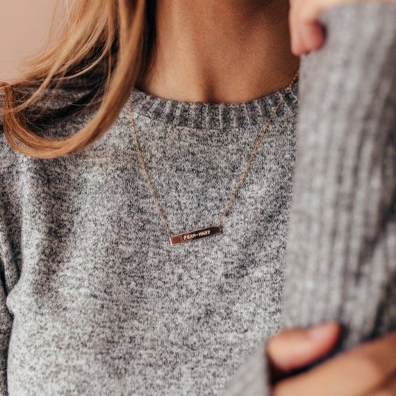 Mama Bar Necklace Gold Silver or Rose Gold Custom Necklace Name