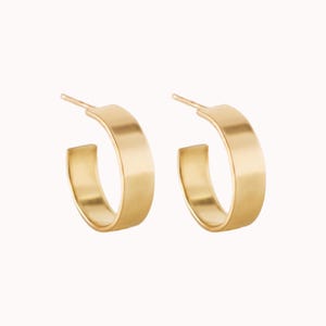 Maude Hoops • Gold or Silver - Initial Earrings - Thick Hoops - Personalized Jewelry - Mother&#39;s Day Gift for Her - Bold Modern