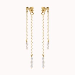 Cordelia Double Pearl Drops - Pearl Earrings - Bridal Jewelry - Dangle Earrings - Double Sided - Gift for Her - Bridesmaid Earrings