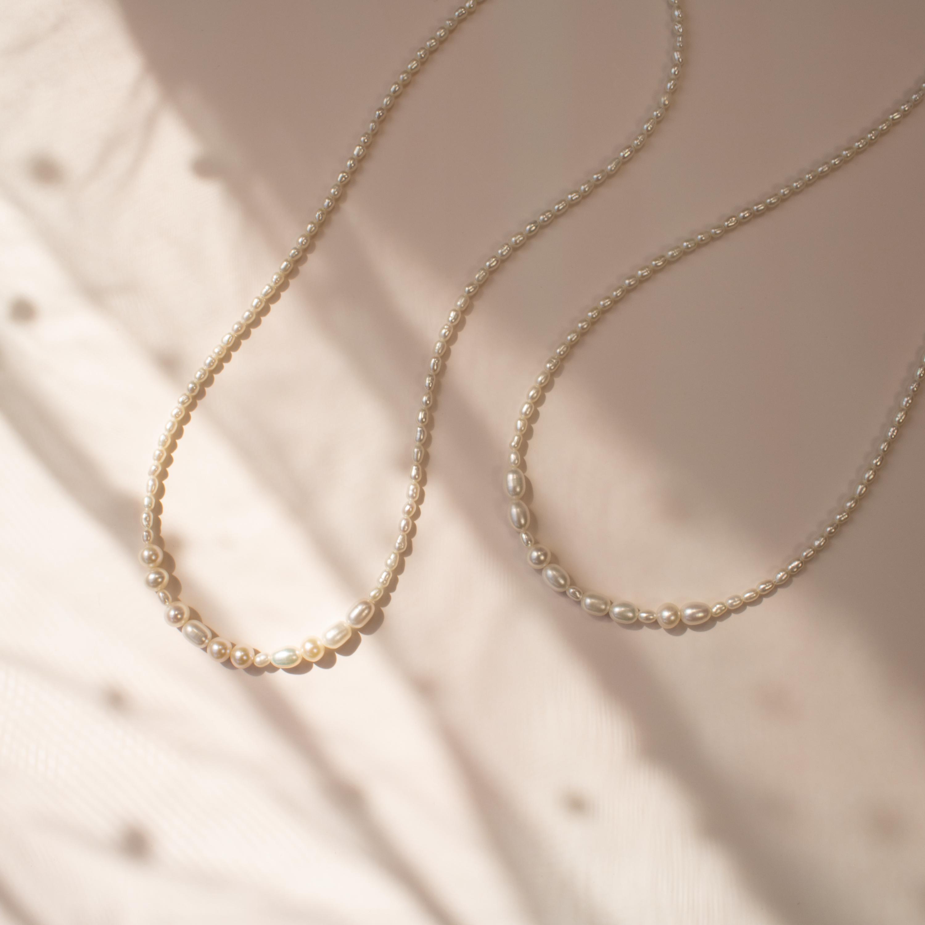 ILY Morse Code Freshwater Pearl Necklace • 