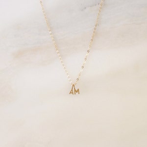 Ava Initial Necklace Personalized Jewelry Alphabet Name Letter Necklace Gift for Her Gift for Mom Mothers Necklace Minimalist image 3