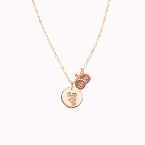 Mama's Garden Necklace • Birth Flower Jewelry - Gift for Mom - Mother's Day - Baby Shower Gift - Charms - 14k Gold Filled or Sterling Silver image 7