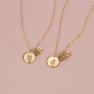 Mama's Garden Necklace • Birth Flower Jewelry - Gift for Mom - Mother's Day - Baby Shower Gift - Charms - 14k Gold Filled or Sterling Silver image 3