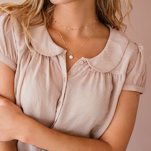 Lace Chain Necklace Gold, Silver, or Rose Gold Basic Chain Choker Layered Gift for Her Minimalist Jewelry Finished Chain Dainty image 5