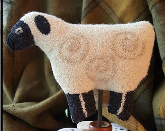 Wooly Moire Sheep Punch Needle Pattern (PDF Download)