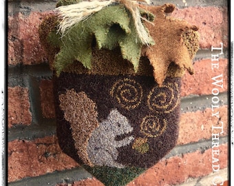 Wooly Acorn Punch Needle Pattern ~ PDF Instant Download