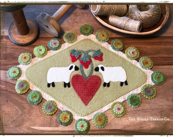 Strawberry Friends Matte Muster: Applizierte Wolle ~ Instant Download PDF