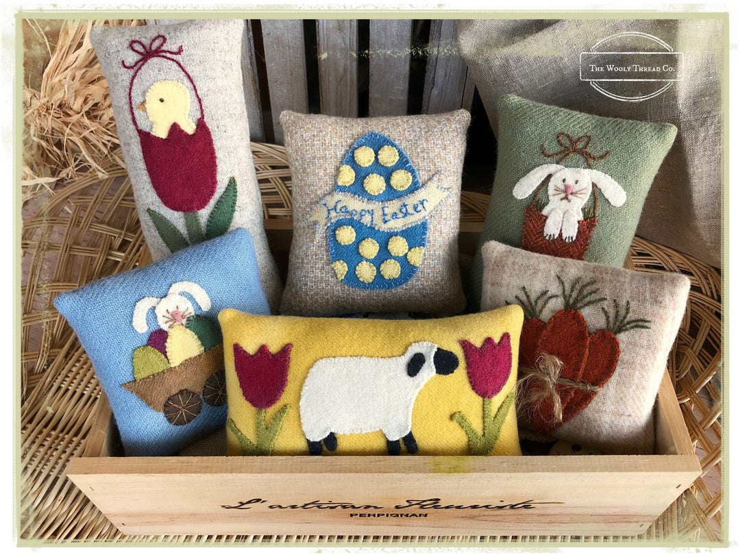 E-pattern ~ Wool Applique ~ Spring Bowl Fillers ~ Instant Download PDF ...