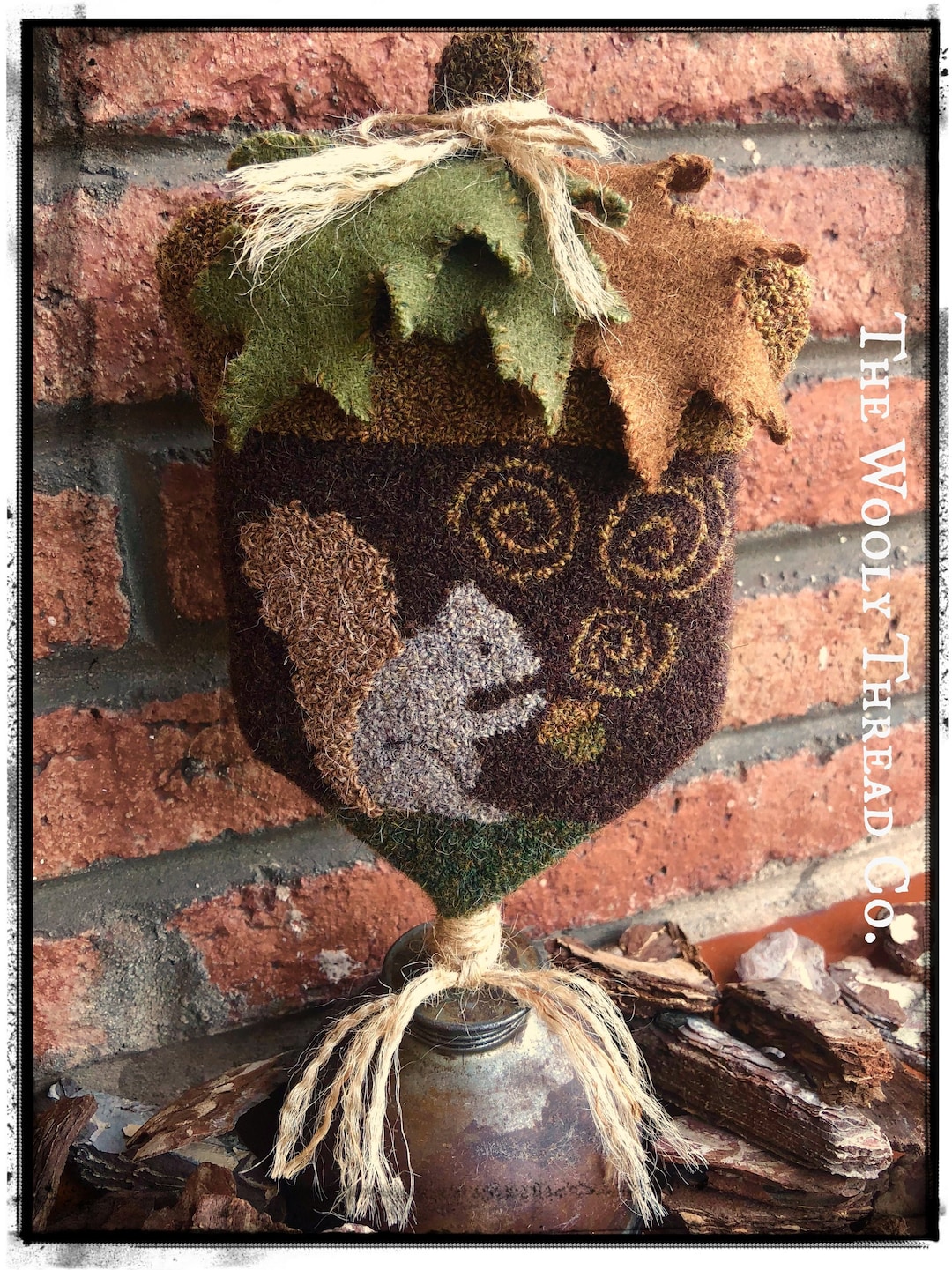 Epattern Punch Needle Wooly Acorn PDF Instant Download Etsy
