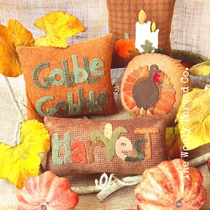 E-Pattern ~ Wool Applique ~ Thanksgiving II Bowl Fillers ~ Instant Download PDF