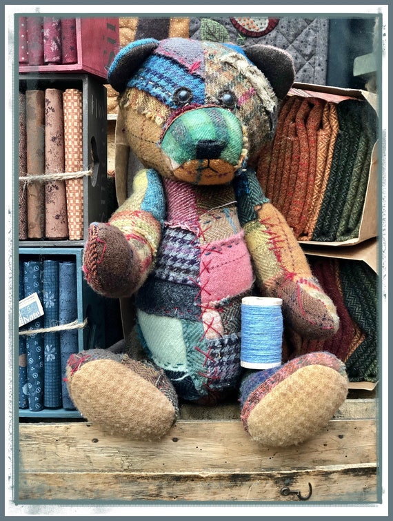 patched teddy bear