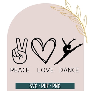Frieden Liebe Tanz / SVG Datei / Cut Datei / digitaler Download / Cricut Datei / Silhouette Datei / einfach zu bedienen / SVG / Dance / Sticker / Tshirt