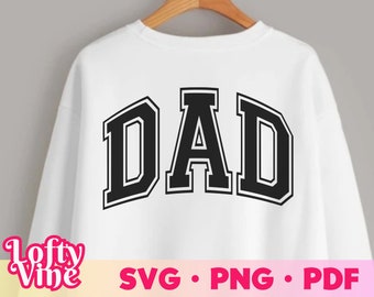 Dad Varsity SVG, Vaderdagcadeau (digitale download)