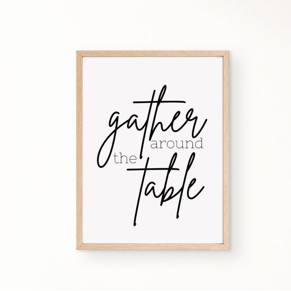 SVG Gather around the table SVG Digital FILE for Cricut instant download cut file