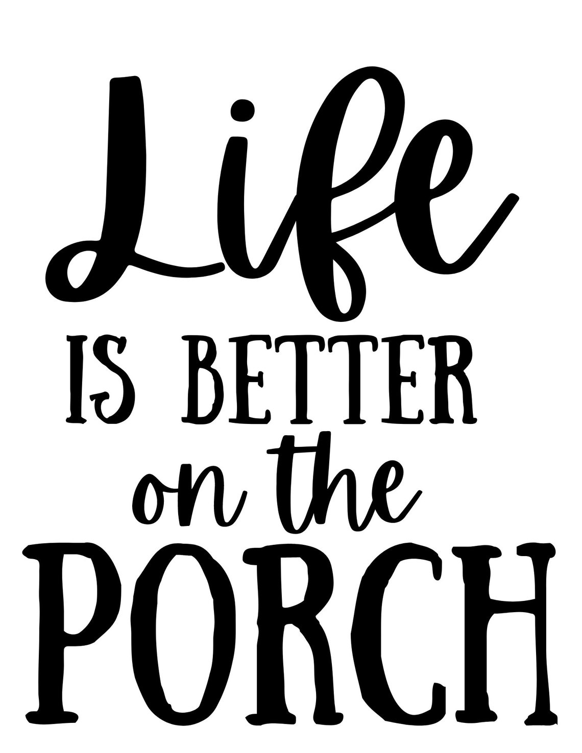 SVG Life is Better on the Porch SVG Digital FILE for Cricut Etsy