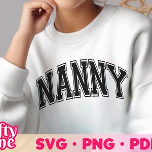 SVG nounou, nounou universitaire SVG, vie de grand-mère, nounou Png, chemise grand-mère, police Jersey, idée cadeau fête des mères, fichier de coupe Cricut, fil vectoriel