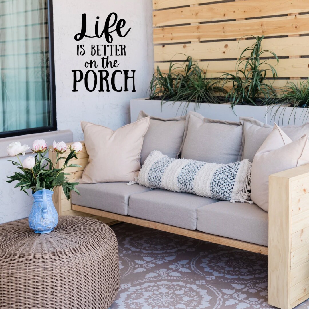 Life is Better on the Porch SVG, Digital File for Cricut, Sweet Outdoor ...