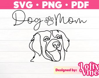 Dog Mom SVG, Golden Retriever, Dog Lover, Cricut Files (Digital Download)