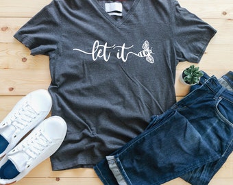 Let It Be with Bumble Bee accent svg, bumble bee accent svg, honey bee clipart svg, lyric tshirt svg, let it be gift, png & svg