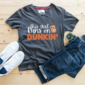 This Girl Runs on Dunkin&#39; SVG, PNG, Digital Download, Basic, Decal Svg, Shirt Svg, Donuts and Coffee lover Svg, Iced Coffee Lover Svg