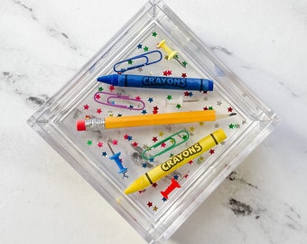 Teacher Trinket Dish - 4x4 Inch Catch-All Tray - Teacher Gift