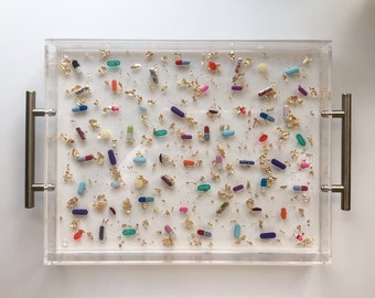 Resin Pill Serving Tray - Large
