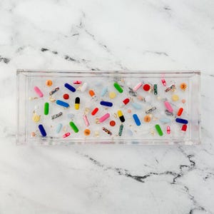 Gold Leaf Resin Tray: Acrylic Pill Dish - Medical Gift