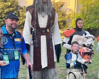 Brown /white Tunic, Tabards , Obi set