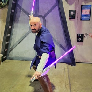 Inspired Jedi Costume Set: Two Tunic, Obi & Pleated Gauntlets