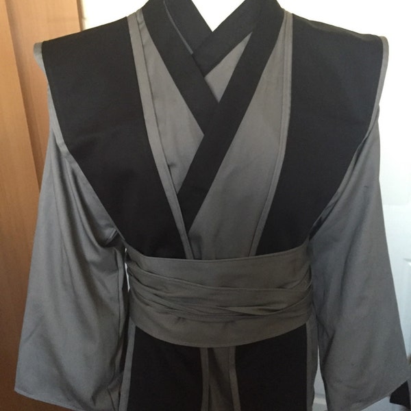 Grey and Black costume set Tunic, Tabards , Obi set