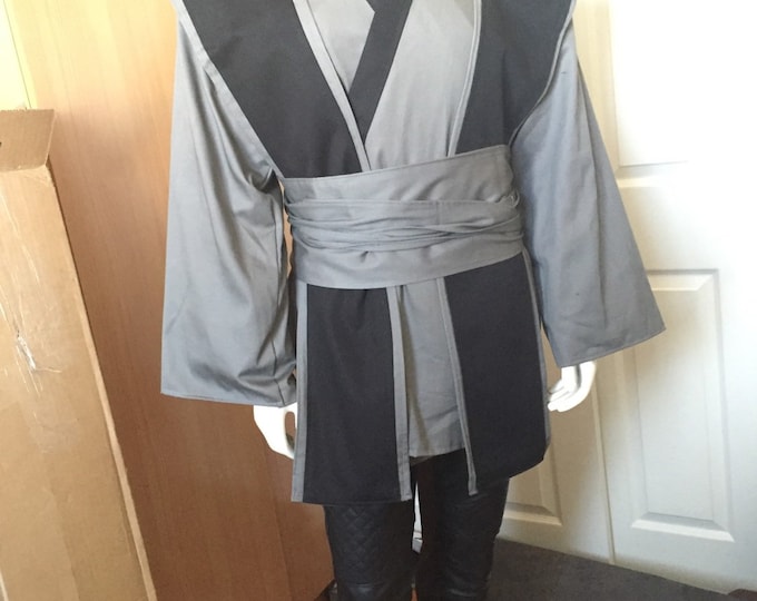 Grey and Black costume set Tunic, Tabards , Obi set