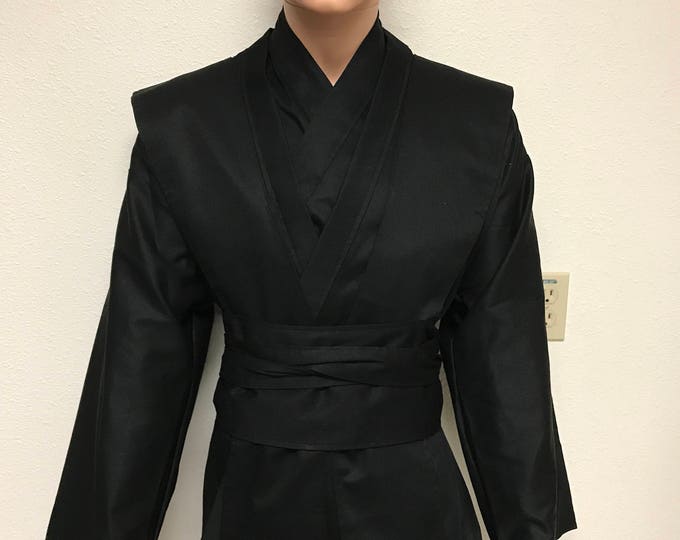 All Black Star Wars Inspired Sith/jedi Tunic, Tabards , Obi