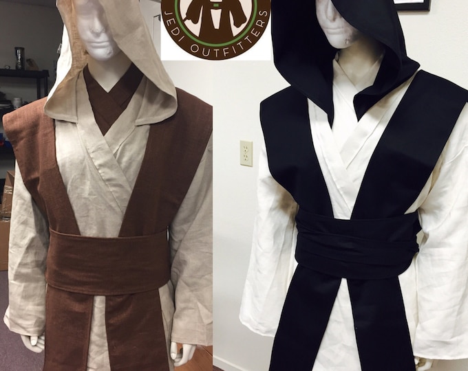 Star Wars Inspired Sith/jedi Tunic with Tabards  Obi set and Hood