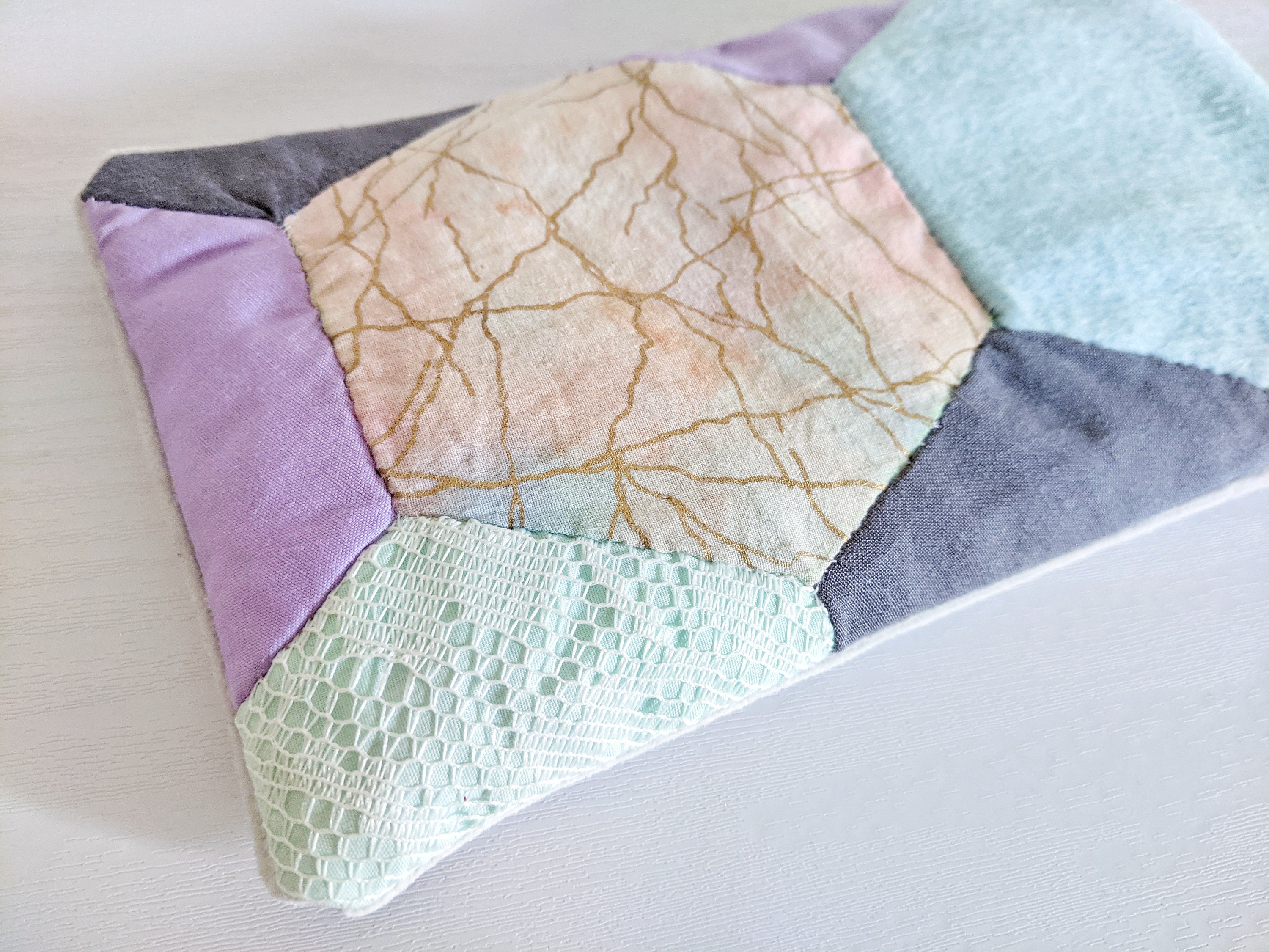 Handmade Eye Pillow Filled With Flaxseeds and Lavender for Yoga, Meditation and Relaxation 8x4