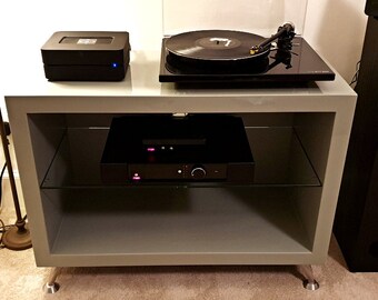 Hifi Cabinet Genus White Gloss Etsy